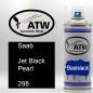 Preview: Saab, Jet Black Pearl, 298: 400ml Sprühdose, von ATW Autoteile West.